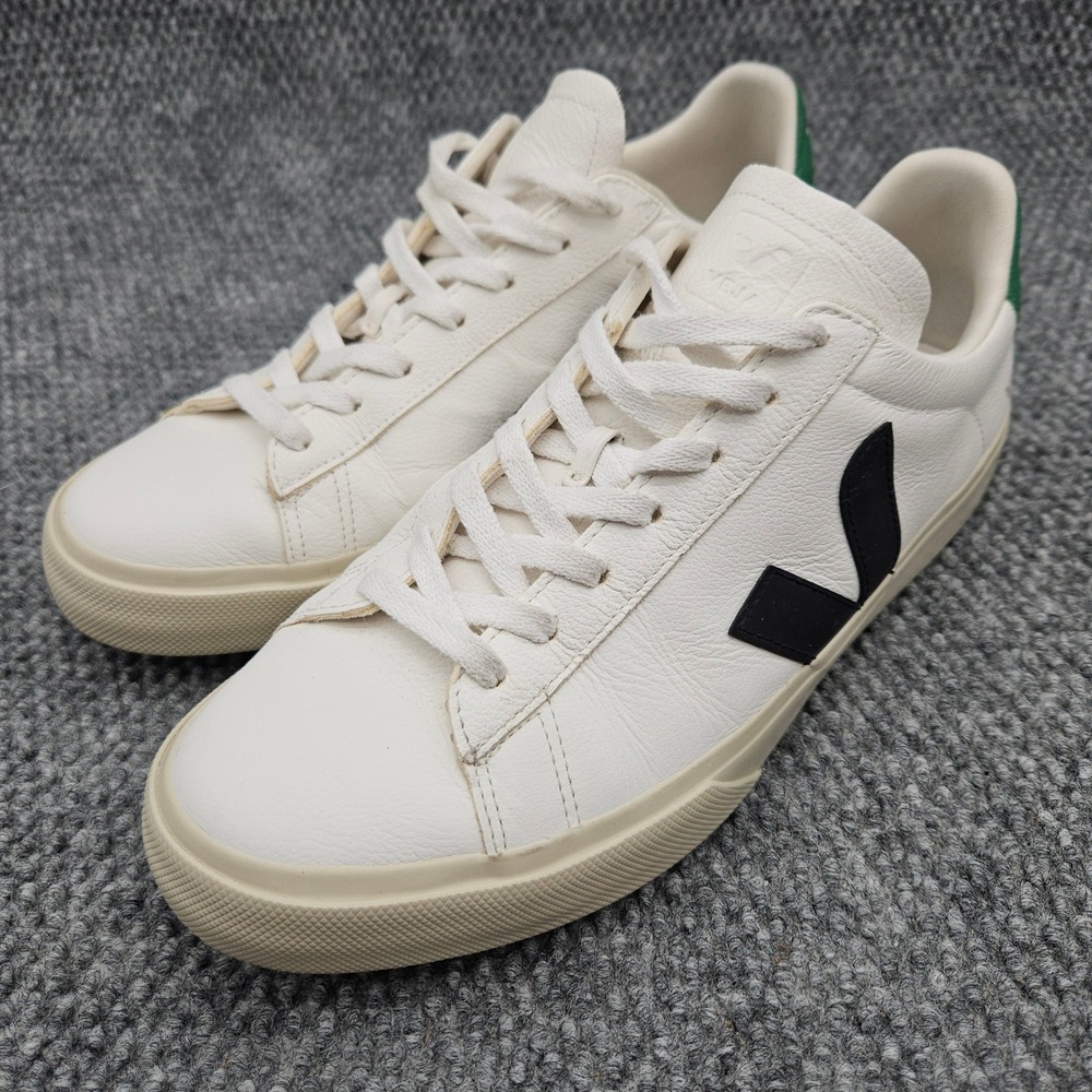 Veja Campo Shoes (Men's 10) White Leather Sneakers Low Top Sustainable Casual T2